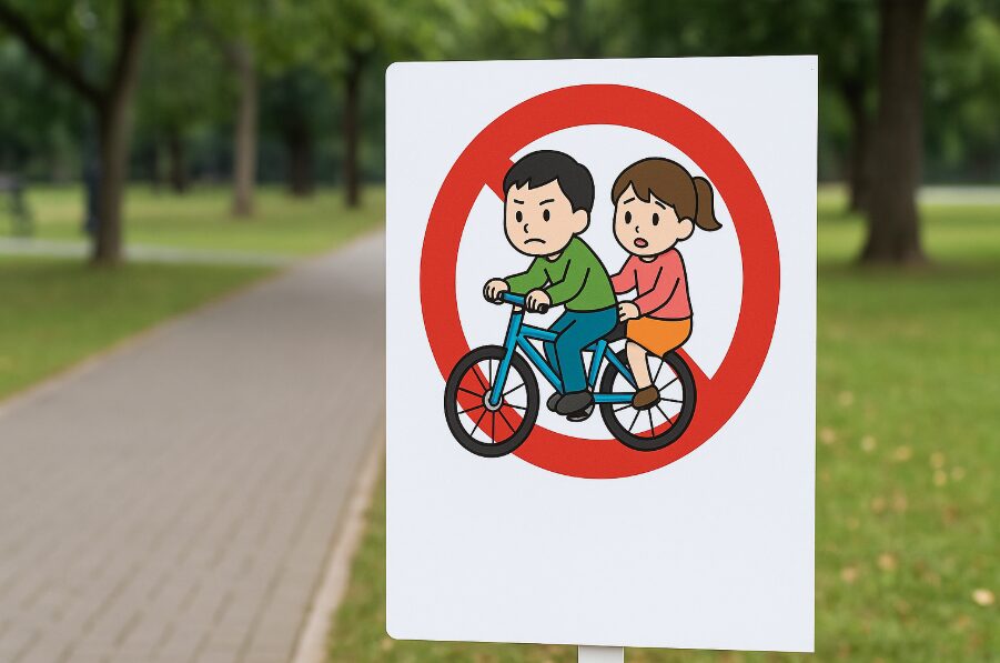 二人乗り禁止
