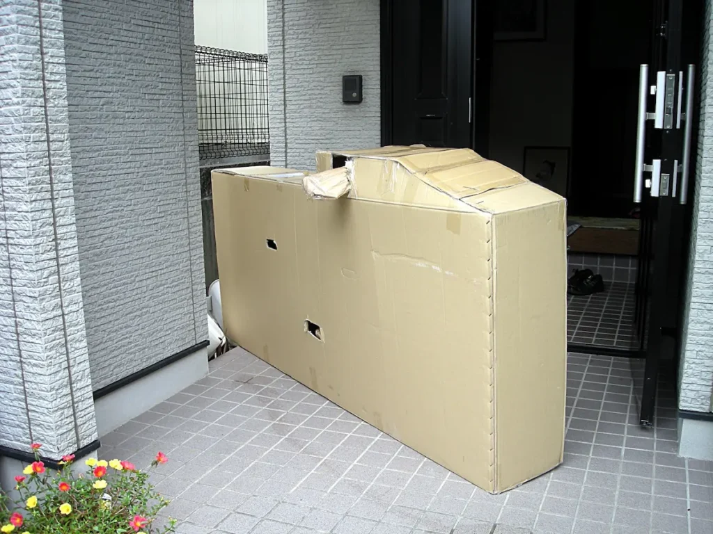 梱包済み自転車