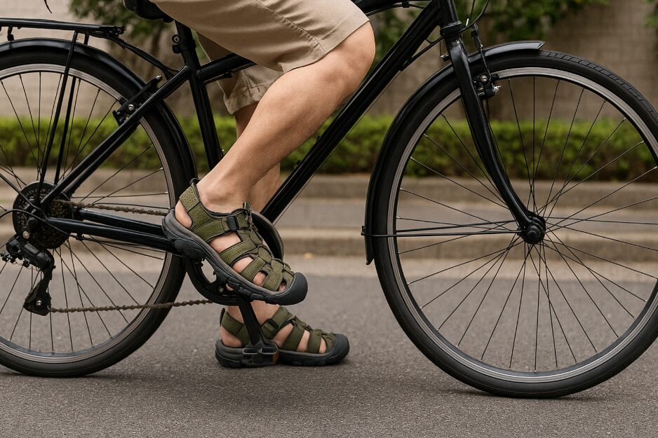 自転車 サンダル