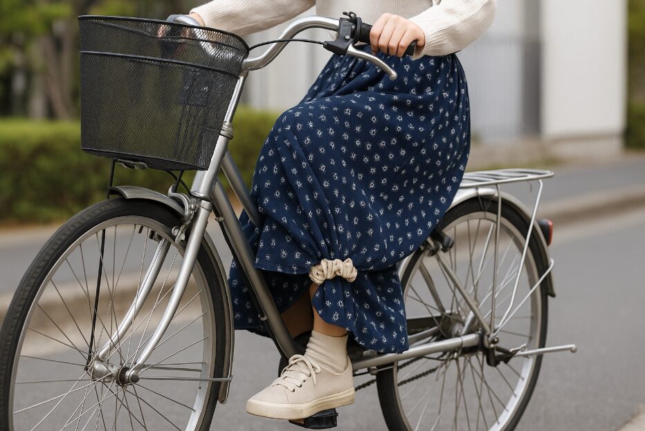 自転車 スカート